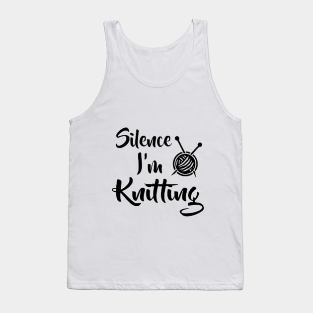 Silence I Am Knitting Tank Top by fraking007